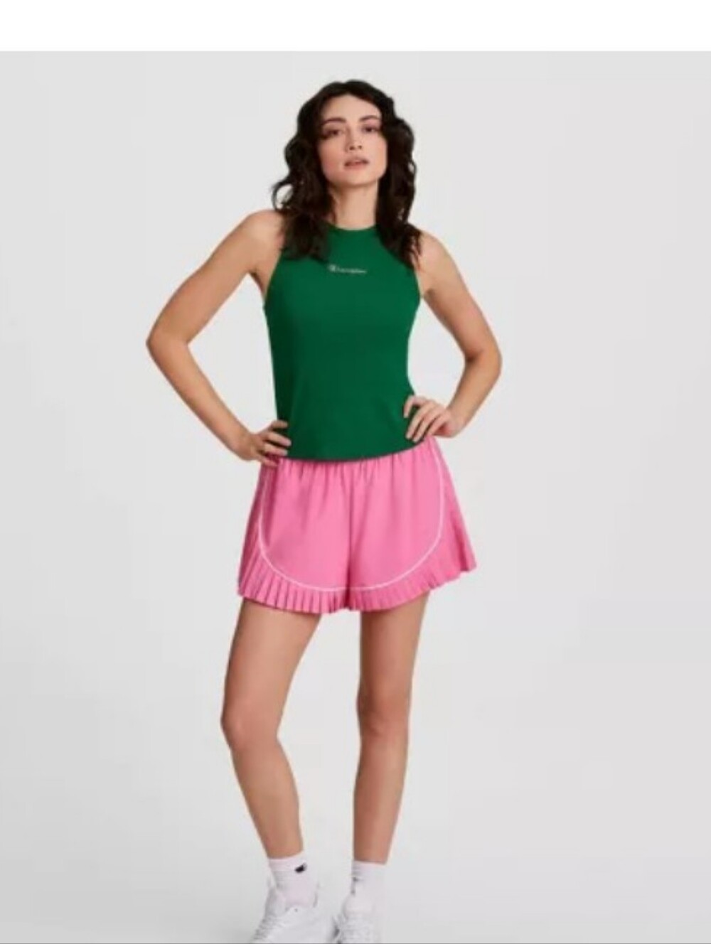 Champion Green Ribbed Tank Top - Picture 3 of 6
